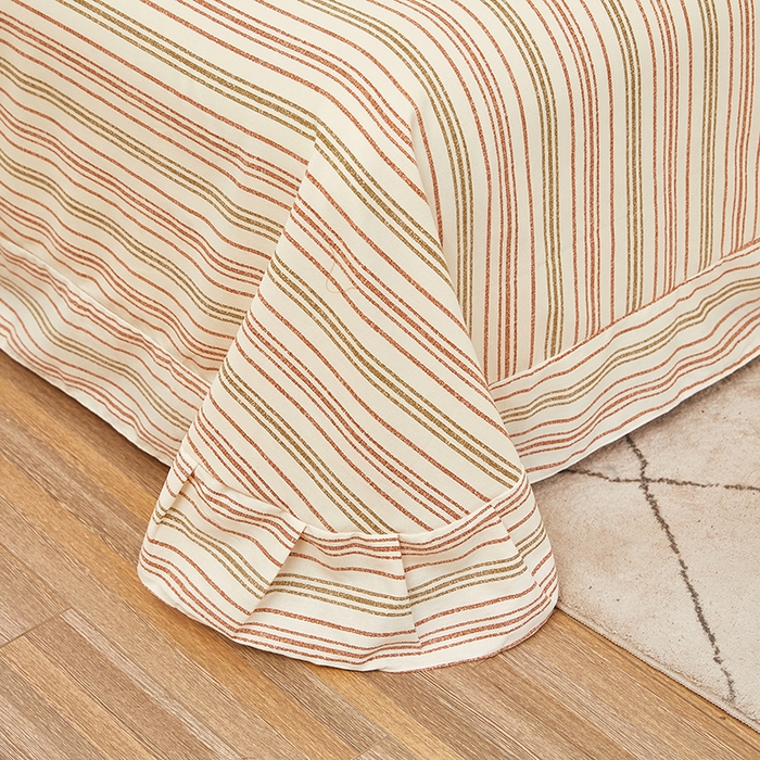 91家纺网 家纺一手货源 找家纺 雲归梦 2024新款全棉多规格加厚磨毛多规格单品--单床单 单床单-时尚条-棕