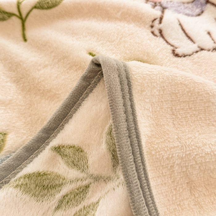 91家纺网 家纺一手货源 找家纺 慕尚家纺 2025新款高克重加厚雪花绒毛毯毯子 好运兔