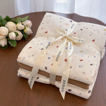 91家纺网 家纺一手货源 找家纺 （总）黛馨 2025新款A类小清新双层纱四件套（实拍）