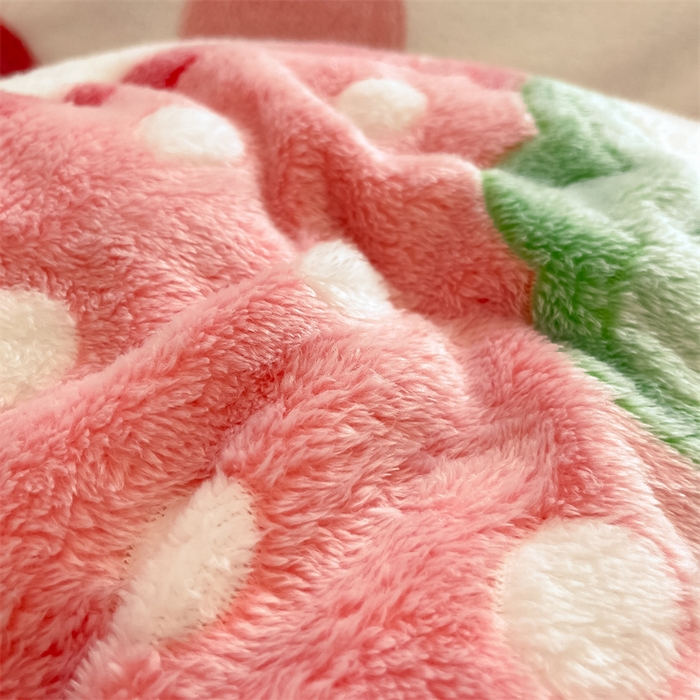 91家纺网 家纺一手货源 找家纺 川悦生活 2024新款雪花绒印花单被套系列-夜景 啵啵草莓