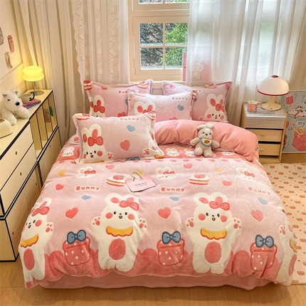 91家纺网 家纺一手货源 找家纺 （总）川悦生活 2024新款雪花绒印花单被套系列-夜景