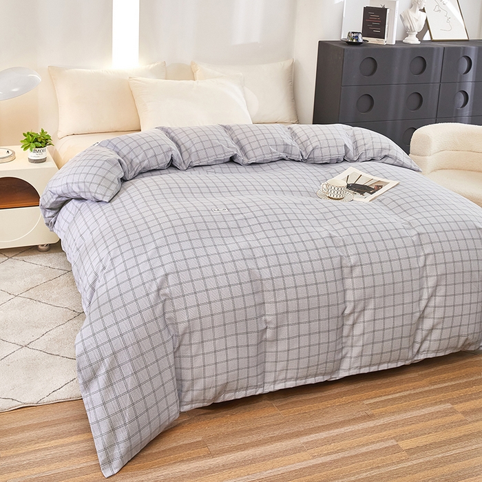 91家纺网 家纺一手货源 找家纺 雲归梦 2024新款全棉多规格加厚磨毛多规格单品--单被套 单被套-风景梦格-灰