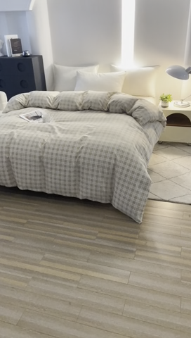 91家纺网 家纺一手货源 找家纺 雲归梦 2024新款全棉多规格加厚磨毛多规格单品--单被套 单被套-时尚恋格-棕