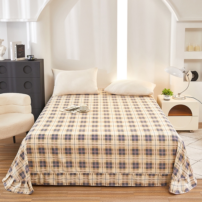 91家纺网 家纺一手货源 找家纺 雲归梦 2024新款全棉多规格加厚磨毛多规格单品--单床单 单床单-童话爱情-棕