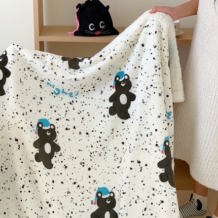 91家纺网 家纺一手货源 找家纺 （总）2024新款INS卡通羊羔绒毛毯盖毯-风格二