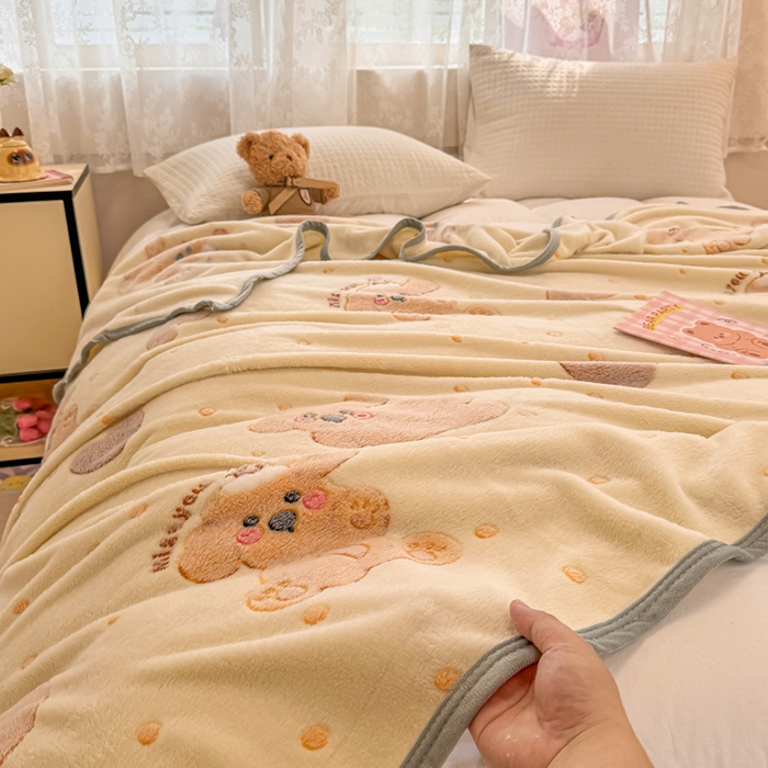 91家纺网 家纺一手货源 找家纺 慕尚家纺 2025新款高克重加厚雪花绒毛毯毯子 辛巴狗