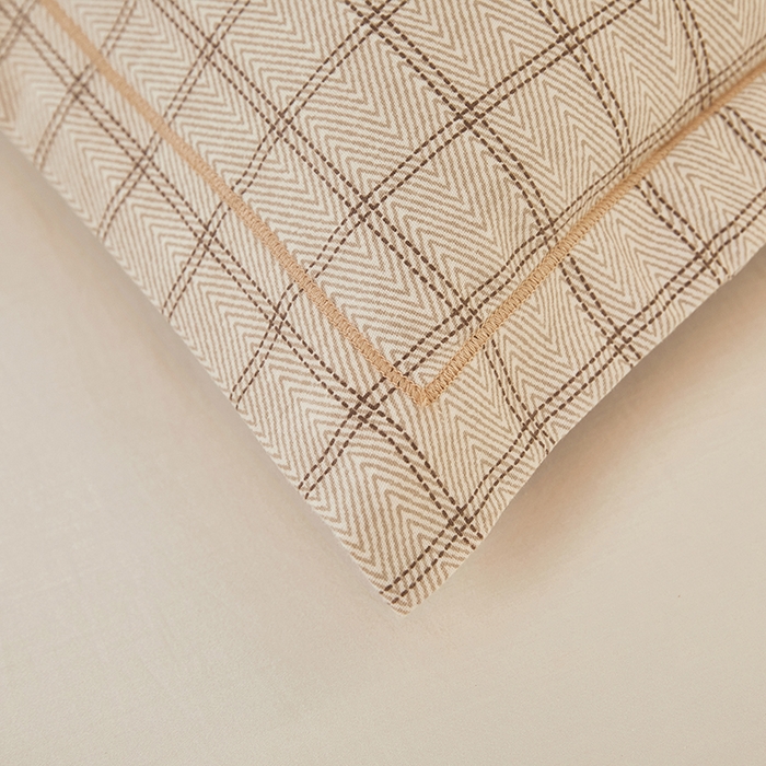 91家纺网 家纺一手货源 找家纺 雲归梦 2024新款全棉多规格加厚磨毛多规格单品--单枕套 单枕套-风景梦格-棕