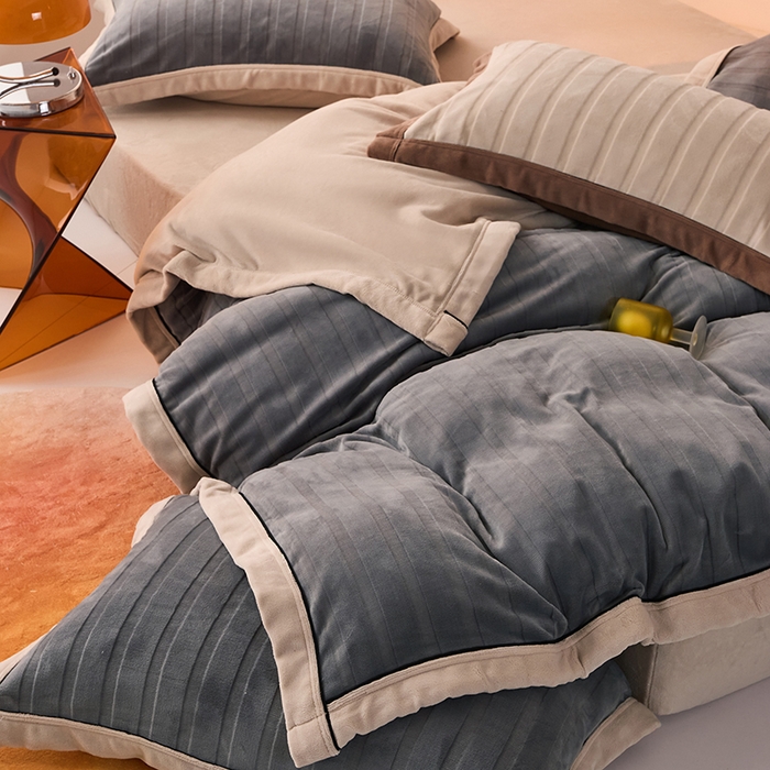 91家纺网 家纺一手货源 找家纺 （总）2024新款牛奶3D绒立体雕花剪花四件套