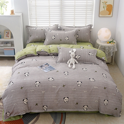 91家纺网 家纺一手货源 找家纺 （总）大G 2024新款140克印花磨毛四件套