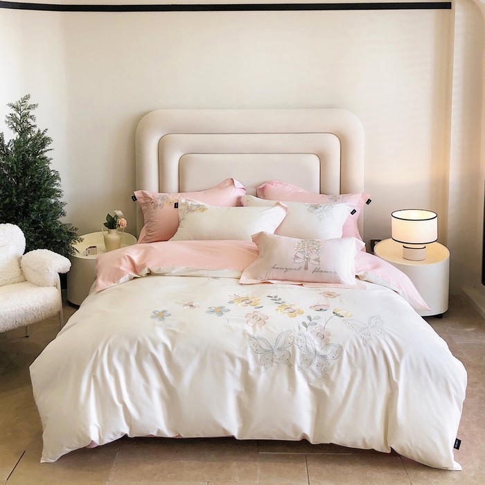 91家纺网 家纺一手货源 找家纺 （总）卡姿家纺 2024秋冬清新风格刺绣— 浪漫花语