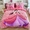 91家纺网 家纺一手货源 找家纺 宝薇 2024新款加厚牛奶绒大版卡通四件套 桃花公主