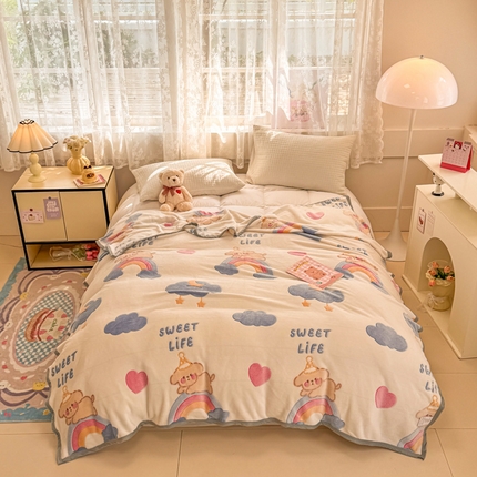 91家纺网 家纺一手货源 找家纺 （总）慕尚家纺 2025新款高克重加厚雪花绒毛毯毯子