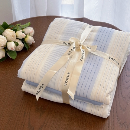 91家纺网 家纺一手货源 找家纺 （总）黛馨 2025新款A类小清新双层纱四件套（实拍）