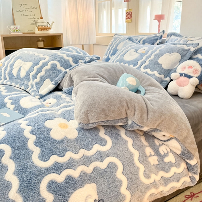 91家纺网 家纺一手货源 找家纺 川悦生活 2024新款雪花绒印花单被套系列-自然光 快乐鸭鸭