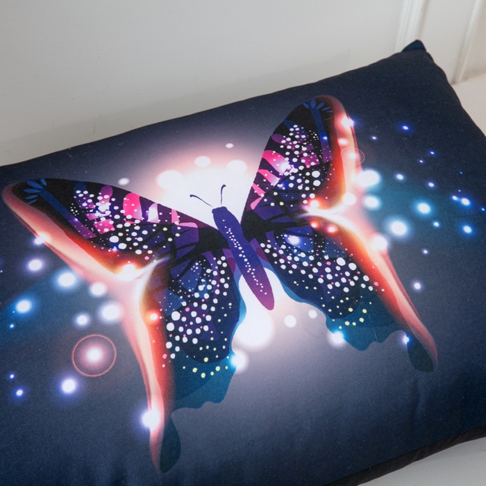 91家纺网 家纺一手货源 找家纺 璐维斯家纺 2025款 现货压缩发货 外贸跨境数码印花大版枕头枕芯temu shein 亚马逊 黑蝴蝶花50*70cm/只