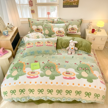 91家纺网 家纺一手货源 找家纺 （总）川悦生活 2024新款雪花绒印花单被套系列-自然光