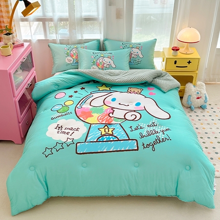 91家纺网 家纺一手货源 找家纺 （总）ds生活馆 2025新款三丽鸥大版印花豆豆被春秋被冬被