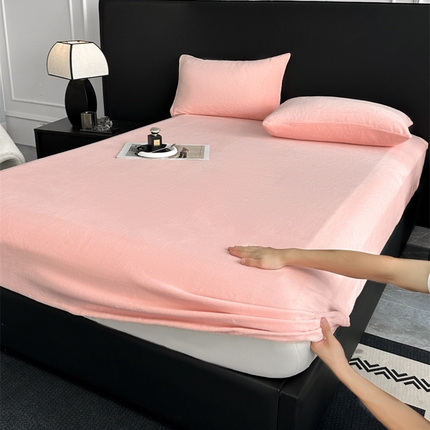 91家纺网 家纺一手货源 找家纺 （总）舒慕家纺 2025新款230g全消光高克重牛奶绒床笠单床笠枕套