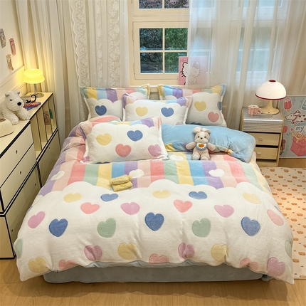 91家纺网 家纺一手货源 找家纺 （总）川悦生活 2024新款雪花绒印花单被套系列-夜景