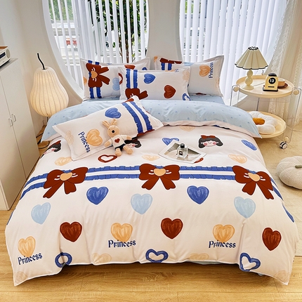 91家纺网 家纺一手货源 找家纺 （总）大G 2024新款140克印花磨毛四件套