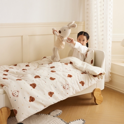 91家纺网 家纺一手货源 找家纺 （总）艾佳宝贝 2024新款牛奶绒多功能儿童盖毯式可脱卸被单被套