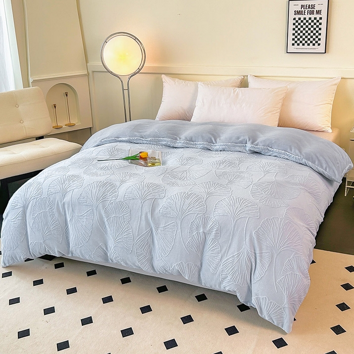 91家纺网 家纺一手货源 找家纺 睡棉坊 2024新款高克重剪花牛奶绒可拆洗冬被被子被芯 浪漫满屋