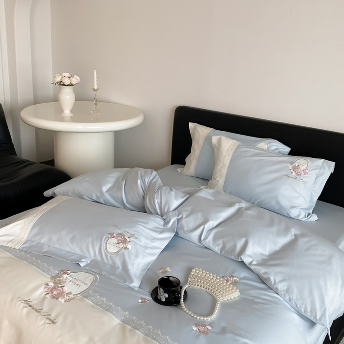 91家纺网 家纺一手货源 找家纺 （总）馨蕊 2024新款100S高奢简约长绒棉四件套-繁花