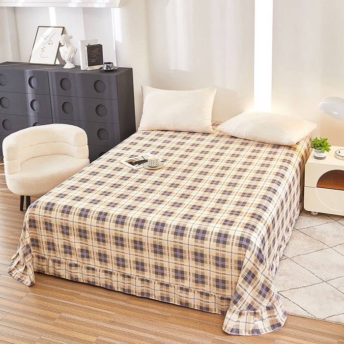 91家纺网 家纺一手货源 找家纺 雲归梦 2024新款全棉多规格加厚磨毛多规格单品--单床单 单床单-童话爱情-棕