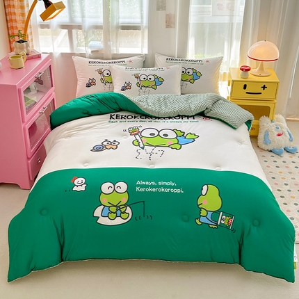 ds生活馆 2025新款三丽鸥大版印花豆豆被春秋被冬被 大眼蛙