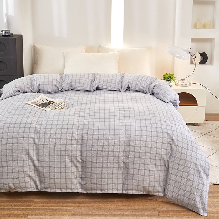 91家纺网 家纺一手货源 找家纺 雲归梦 2024新款全棉多规格加厚磨毛多规格单品--单被套 单被套-风景梦格-灰