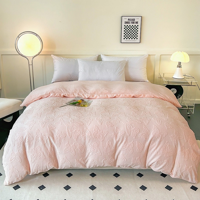 91家纺网 家纺一手货源 找家纺 （总）睡棉坊 2024新款高克重剪花牛奶绒可拆洗冬被被子被芯