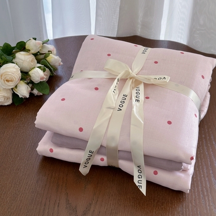 91家纺网 家纺一手货源 找家纺 （总）黛馨 2025新款A类小清新双层纱四件套（实拍）