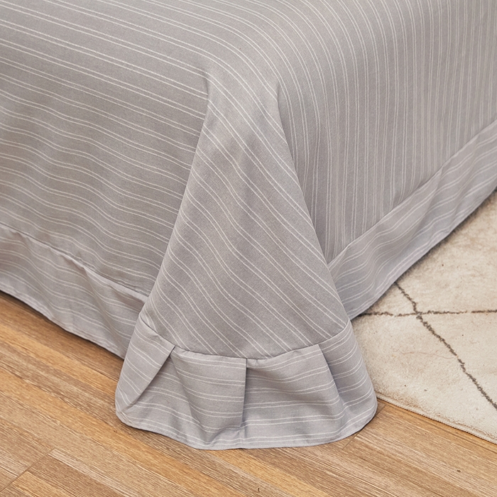 91家纺网 家纺一手货源 找家纺 雲归梦 2024新款全棉多规格加厚磨毛多规格单品--单床单 单床单-条芬芳-灰