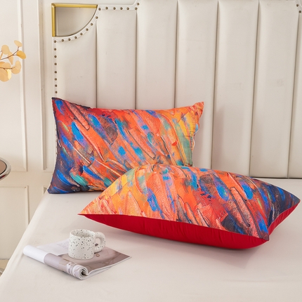 璐维斯家纺 2025款 现货压缩发货 外贸跨境数码印花大版枕头枕芯temu shein 亚马逊 油彩画50*70cm/只