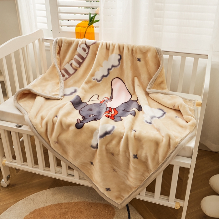 91家纺网 家纺一手货源 找家纺 凯轩毛毛毯毯子网销专供 2024新款舒适亲肤加大加厚儿童云毛毯毯子 小飞象