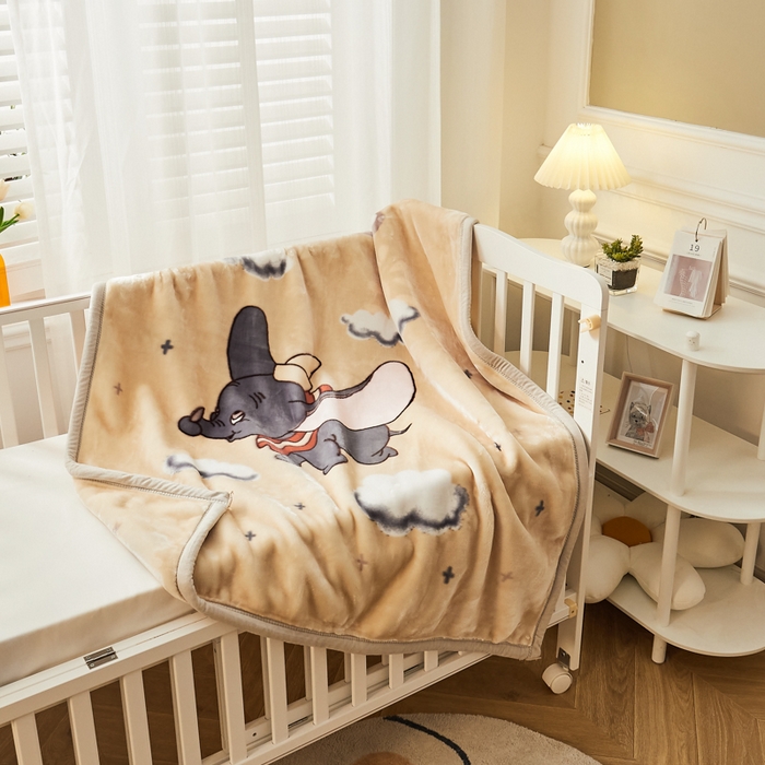 91家纺网 家纺一手货源 找家纺 凯轩毛毛毯毯子网销专供 2024新款舒适亲肤加大加厚儿童云毛毯毯子 小飞象