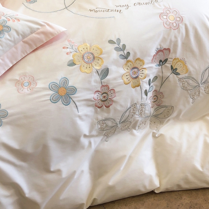 91家纺网 家纺一手货源 找家纺 （总）卡姿家纺 2024秋冬清新风格刺绣— 浪漫花语