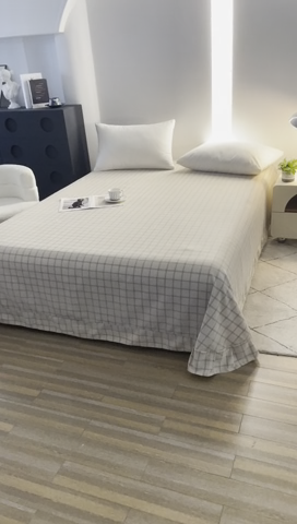 91家纺网 家纺一手货源 找家纺 雲归梦 2024新款全棉多规格加厚磨毛多规格单品--单床单 单床单-风景梦格-棕