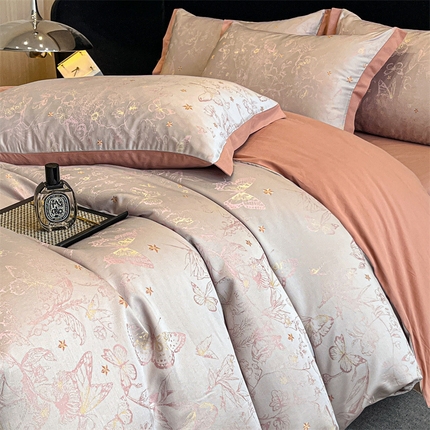 （总）蓝米卡夫 2024新保暖-秋冬A类100支磨毛色织大提花-彩蝶系列（礼盒包装）