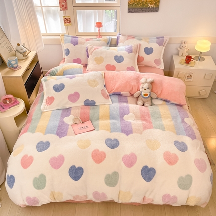 91家纺网 家纺一手货源 找家纺 （总）川悦生活 2024新款雪花绒印花单被套系列-自然光