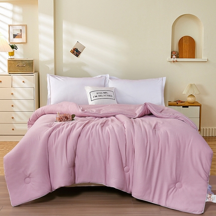 91家纺网 家纺一手货源 找家纺 佳梦达 2024新款雪绒棉立体边冬被被子被芯 雪绒被-粉