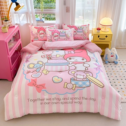 91家纺网 家纺一手货源 找家纺 （总）ds生活馆 2025新款三丽鸥大版印花豆豆被春秋被冬被