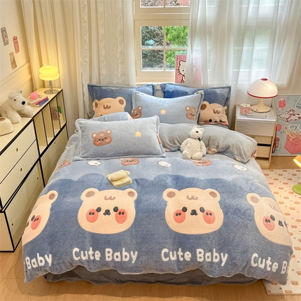 91家纺网 家纺一手货源 找家纺 （总）川悦生活 2024新款雪花绒印花单被套系列-夜景