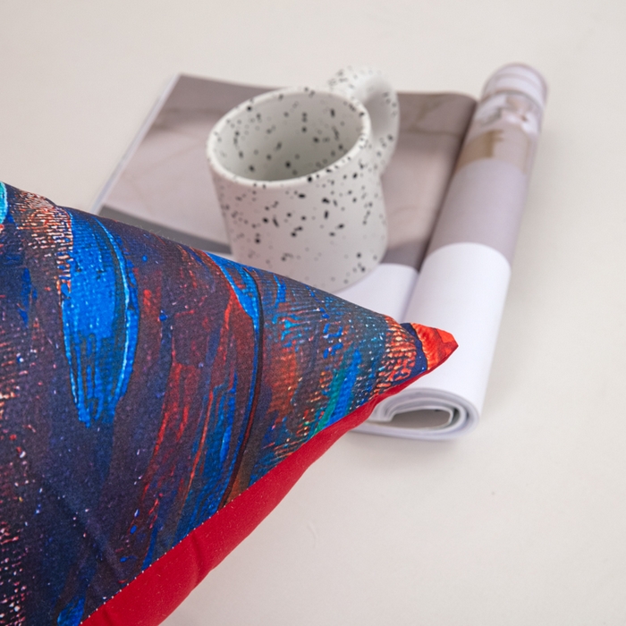 91家纺网 家纺一手货源 找家纺 璐维斯家纺 2025款 现货压缩发货 外贸跨境数码印花大版枕头枕芯temu shein 亚马逊 油彩画50*70cm/只