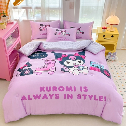 91家纺网 家纺一手货源 找家纺 （总）ds生活馆 2025新款三丽鸥大版印花豆豆被春秋被冬被