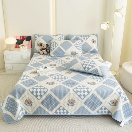 茉夕 2024跑量款暖绒纯棉印花水洗床盖 暖绒-童年时光机