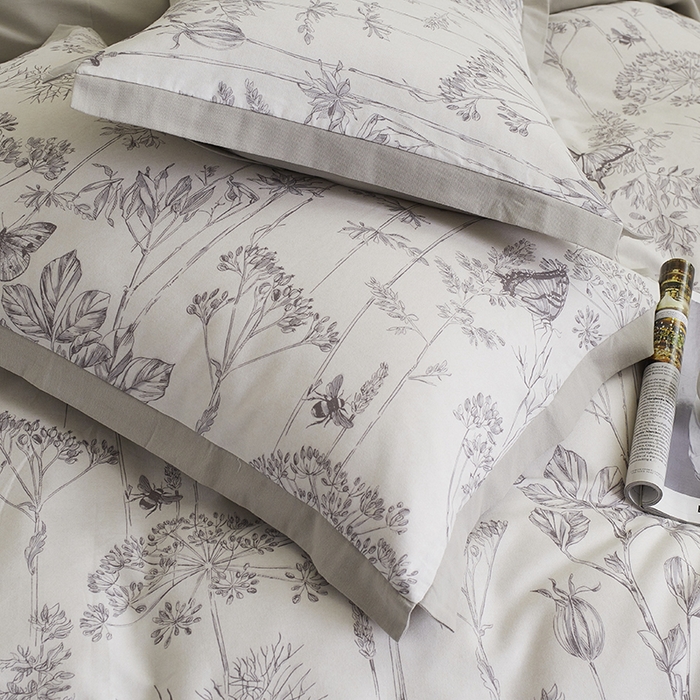 91家纺网 家纺一手货源 找家纺 千朵森 2024新款全棉拼角磨毛四件套-风格二 黎颜旧梦