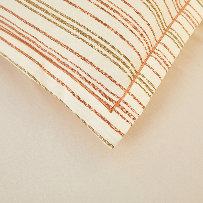 91家纺网 家纺一手货源 找家纺 雲归梦 2024新款全棉多规格加厚磨毛多规格单品--单枕套 单枕套-时尚条-棕