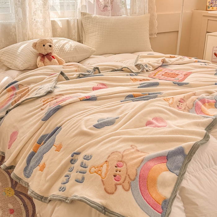 91家纺网 家纺一手货源 找家纺 慕尚家纺 2025新款高克重加厚雪花绒毛毯毯子 星屿