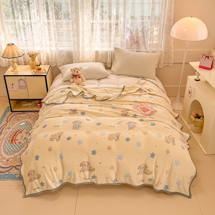 慕尚家纺 2025新款高克重加厚雪花绒毛毯毯子 旺福